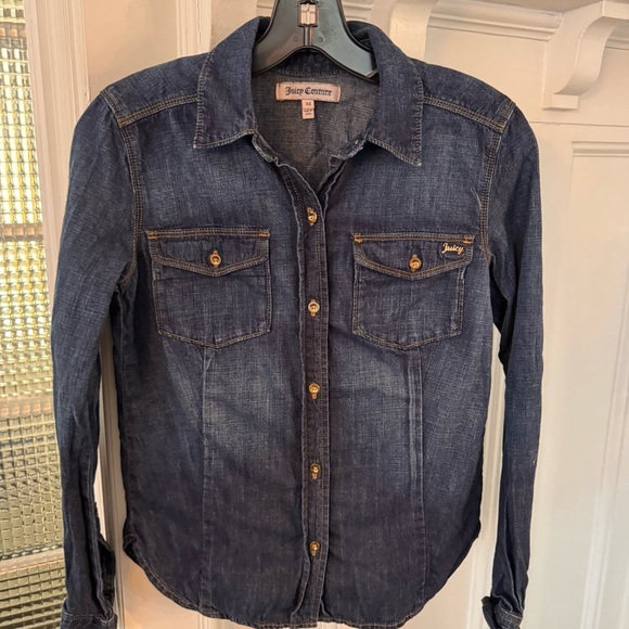 Juicy Couture Women’s Western Denim Button Up Shirt XS - Picture 4 of 10